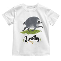 Cute Running Jimothy the Raccoon Toddler T Shirt Viral Seattle Trash Panda Meme
