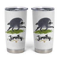 Cute Running Jimothy the Raccoon Tumbler Cup Viral Seattle Trash Panda Meme