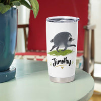 Cute Running Jimothy the Raccoon Tumbler Cup Viral Seattle Trash Panda Meme