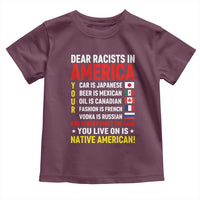 Dear Racists In America Land You Live On Is Native American Toddler T Shirt Anti Racism Social Justice