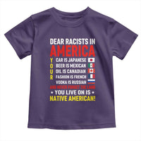 Dear Racists In America Land You Live On Is Native American Toddler T Shirt Anti Racism Social Justice