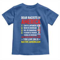 Dear Racists In America Land You Live On Is Native American Toddler T Shirt Anti Racism Social Justice