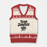 Vintage Team Jimothy the Raccoon Fan Club V-Neck Knit Sweater Vest Viral Seattle Trash Panda Lover Supporter