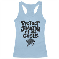 Protect Jimothy At All Costs Viral Seattle Raccoon Racerback Tank Top Trash Panda Legend Lover Supporter