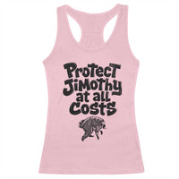 Protect Jimothy At All Costs Viral Seattle Raccoon Racerback Tank Top Trash Panda Legend Lover Supporter