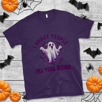 Funny Boo Sheet T Shirt I Ghost People All Year Round Spooky Ghost Halloween Costume - Wonder Print Shop