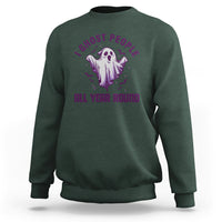 Funny Boo Sheet Sweatshirt I Ghost People All Year Round Spooky Ghost Halloween Costume - Wonder Print Shop