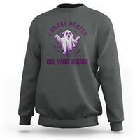 Funny Boo Sheet Sweatshirt I Ghost People All Year Round Spooky Ghost Halloween Costume - Wonder Print Shop