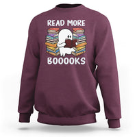 Halloween Reading Sweatshirt Read More Books Cute Ghost Boo Sheet - Wonder Print Shop