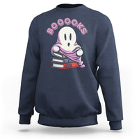 Halloween Reading Sweatshirt Booooks Cute Ghost Boo Sheet - Wonder Print Shop
