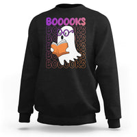 Halloween Reading Sweatshirt Booooks Cute Ghost Nerd Boo Sheet - Wonder Print Shop