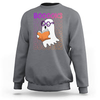 Halloween Reading Sweatshirt Booooks Cute Ghost Nerd Boo Sheet - Wonder Print Shop