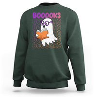Halloween Reading Sweatshirt Booooks Cute Ghost Nerd Boo Sheet - Wonder Print Shop