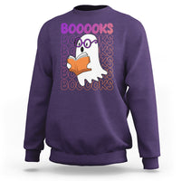 Halloween Reading Sweatshirt Booooks Cute Ghost Nerd Boo Sheet - Wonder Print Shop