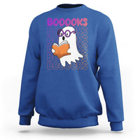 Halloween Reading Sweatshirt Booooks Cute Ghost Nerd Boo Sheet - Wonder Print Shop