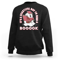 Halloween Reading Sweatshirt It's A Beautiful Day To Read A Book Cute Ghost Boo Sheet - Wonder Print Shop