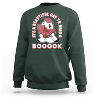 Halloween Reading Sweatshirt It's A Beautiful Day To Read A Book Cute Ghost Boo Sheet - Wonder Print Shop
