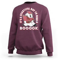 Halloween Reading Sweatshirt It's A Beautiful Day To Read A Book Cute Ghost Boo Sheet - Wonder Print Shop