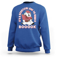 Halloween Reading Sweatshirt It's A Beautiful Day To Read A Book Cute Ghost Boo Sheet - Wonder Print Shop