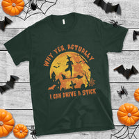 Halloween Witch T Shirt Yes Actually I Can Drive A Stick Halloween Costume - Wonder Print Shop