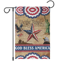 God Bless America Patriotic Eagle Garden Flag Vintage We The People Constitution Independence Day Freedom Tribute