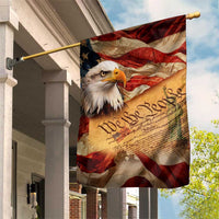We The People Patriotic Eagle American Flag Garden Flag Liberty Freedom USA Pride Tribute 4th of July Independence Celebration