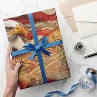 We The People Patriotic Eagle American Flag Wrapping Paper Roll Liberty Freedom USA Pride Tribute 4th of July Independence Celebration
