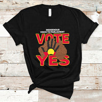 Australia Indigenous T Shirt Aboriginal Flag Vote Yes Urulu Statement - Wonder Print Shop