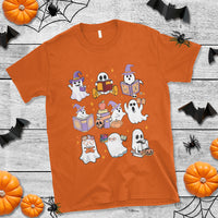Halloween Reading T Shirt Reading Books Boo Sheet Ghosts Teacher Librarian - Wonder Print Shop