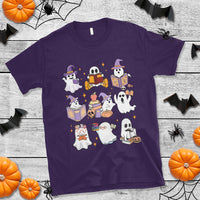 Halloween Reading T Shirt Reading Books Boo Sheet Ghosts Teacher Librarian - Wonder Print Shop