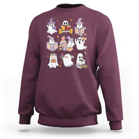 Halloween Reading Sweatshirt Reading Books Boo Sheet Ghosts Teacher Librarian - Wonder Print Shop