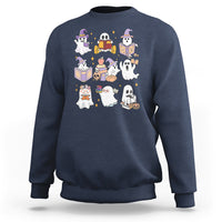 Halloween Reading Sweatshirt Reading Books Boo Sheet Ghosts Teacher Librarian - Wonder Print Shop