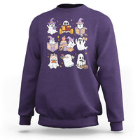 Halloween Reading Sweatshirt Reading Books Boo Sheet Ghosts Teacher Librarian - Wonder Print Shop