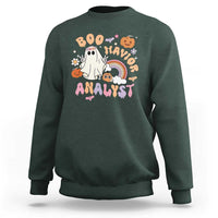 Behavior Analyst Halloween Boo Sheet Sweatshirt Boo-Havior Analyst ABA RBT BCBA Therapist - Wonder Print Shop