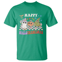 Hallothanksmas T Shirt Halloween Thanksgiving Christmas Groovy Happy HalloThanksMas - Wonder Print Shop