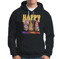 Hallothanksmas Hoodie Halloween Thanksgiving Christmas Happy HalloThanksMas Gnomes - Wonder Print Shop