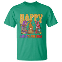 Hallothanksmas T Shirt Halloween Thanksgiving Christmas Happy HalloThanksMas Gnomes - Wonder Print Shop
