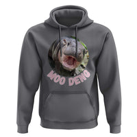 Baby Hippo Moo Deng Hoodie Cute Pygmy Hippopotamus Bouncy Pig - Wonder Print Shop