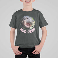 Baby Hippo Moo Deng T Shirt For Kid Cute Pygmy Hippopotamus Bouncy Pig - Wonder Print Shop