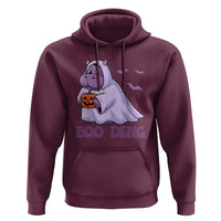 Baby Hippo Moo Deng Hoodie Boo-deng Halloween Cute Pygmy Hippopotamus - Wonder Print Shop