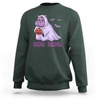Baby Hippo Moo Deng Sweatshirt Boo-deng Halloween Cute Pygmy Hippopotamus - Wonder Print Shop