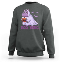 Baby Hippo Moo Deng Sweatshirt Boo-deng Halloween Cute Pygmy Hippopotamus - Wonder Print Shop