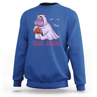 Baby Hippo Moo Deng Sweatshirt Boo-deng Halloween Cute Pygmy Hippopotamus - Wonder Print Shop