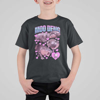 Baby Hippo Moo Deng T Shirt For Kid I Love Moo-Deng I Heart You Cute Pygmy Hippopotamus - Wonder Print Shop