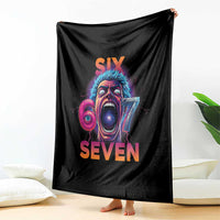 Mason 67 Chaos Edition Throw Blanket Psychedelic Screaming Six Seven Meme - Wonder Print Shop