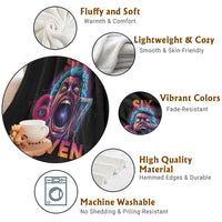 Mason 67 Chaos Edition Throw Blanket Psychedelic Screaming Six Seven Meme - Wonder Print Shop