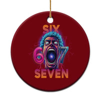 Mason 67 Chaos Edition Ceramic Ornament Psychedelic Screaming Six Seven Meme - Wonder Print Shop