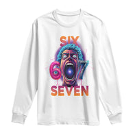 Mason 67 Chaos Edition Long Sleeve Shirt Psychedelic Screaming Six Seven Meme - Wonder Print Shop