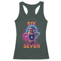 Mason 67 Chaos Edition Racerback Tank Top Psychedelic Screaming Six Seven Meme - Wonder Print Shop
