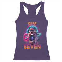Mason 67 Chaos Edition Racerback Tank Top Psychedelic Screaming Six Seven Meme - Wonder Print Shop
